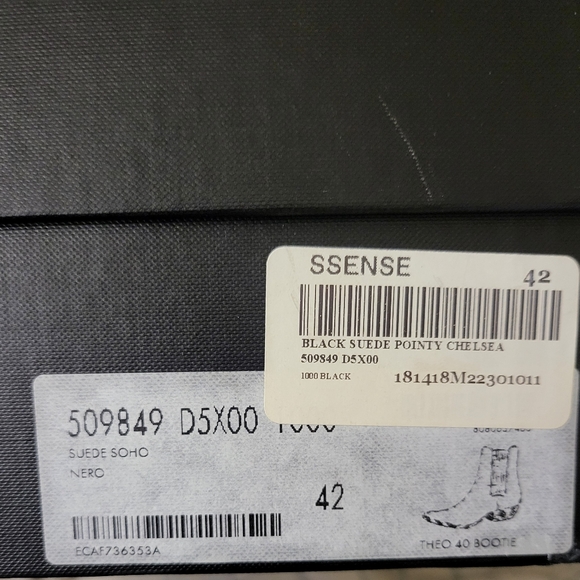 Saint laurent black suede point Chelsea - Picture 2 of 4